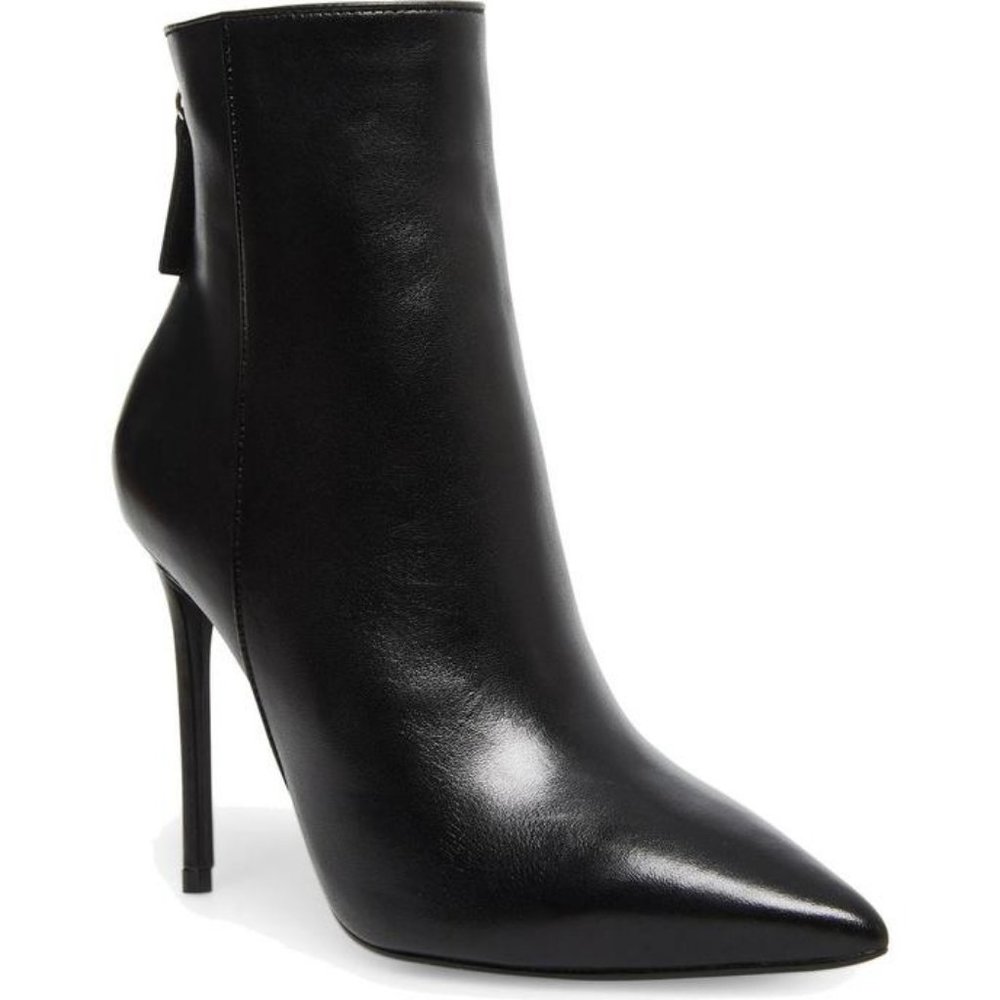 Steve Madden Via Leather Pointed Toe Ankle Boot 10